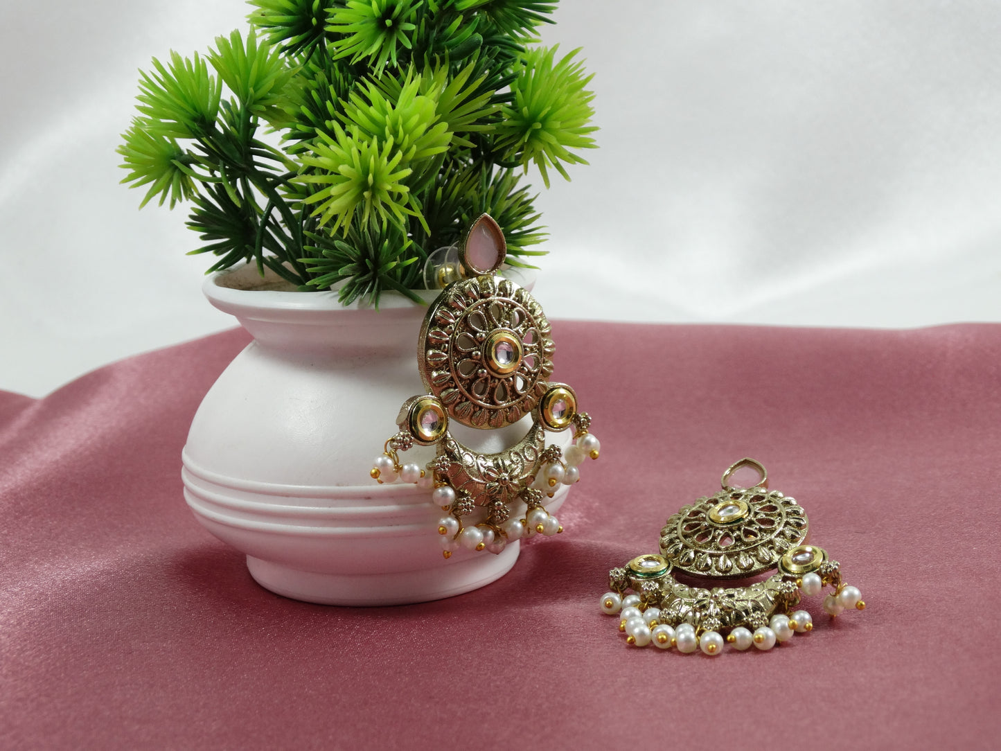 Teej Golden Earrings