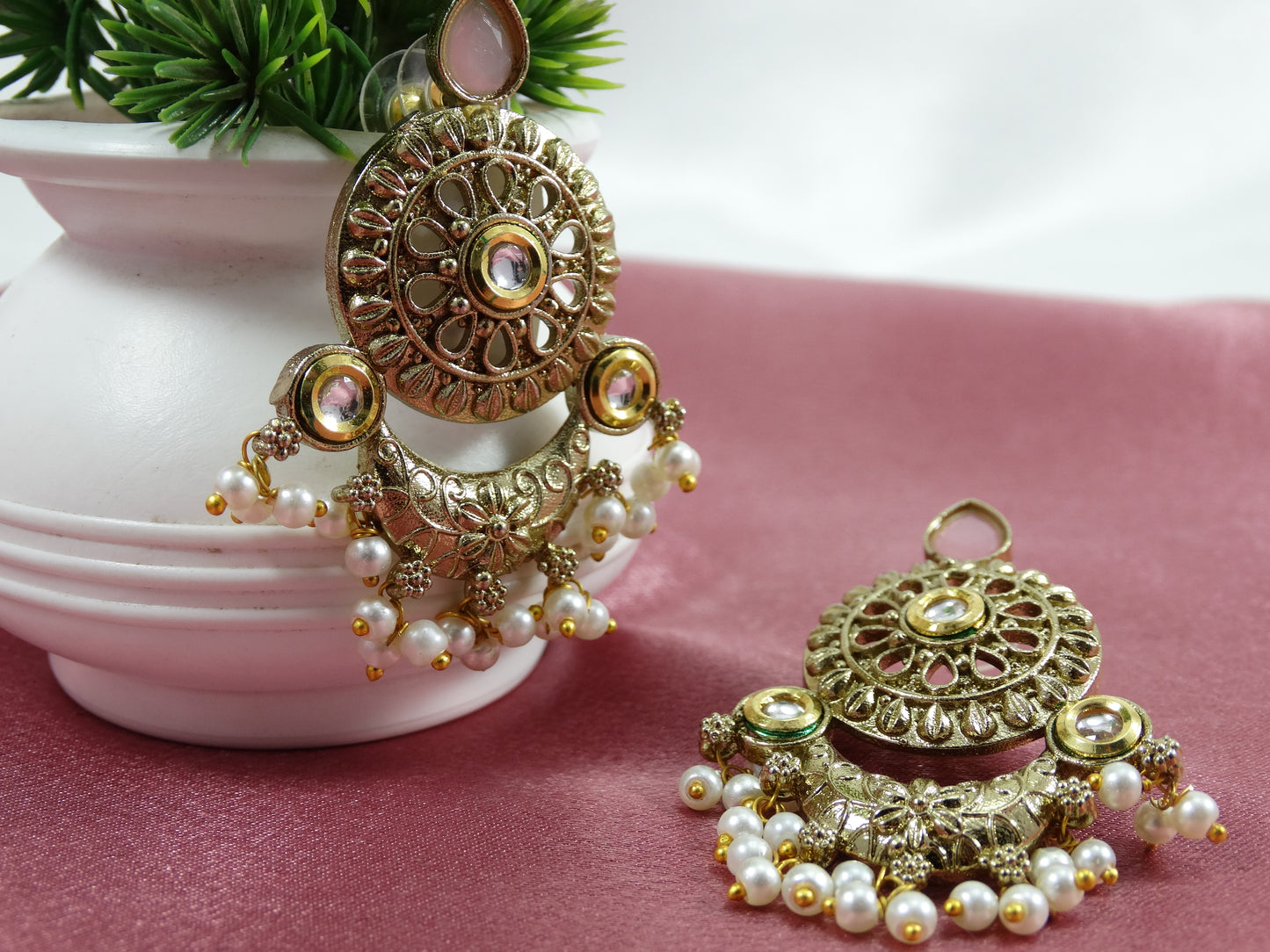 Teej Golden Earrings