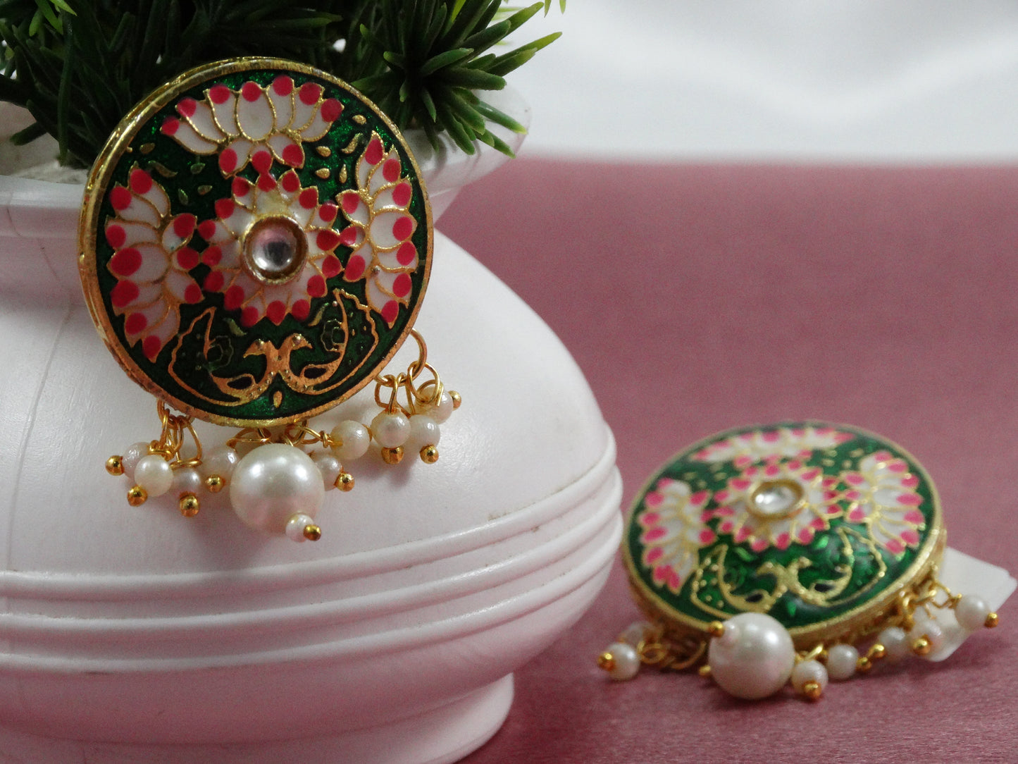 Manah Tanjore Earrings