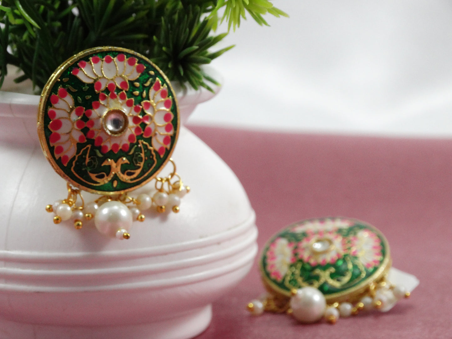 Manah Tanjore Earrings