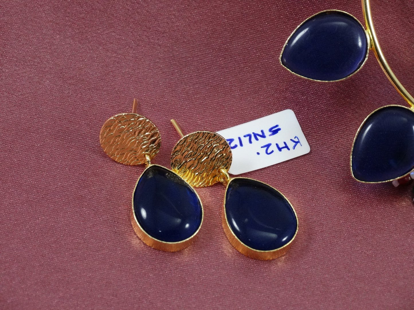 Achala Navy Blue Royal Statement Necklace
