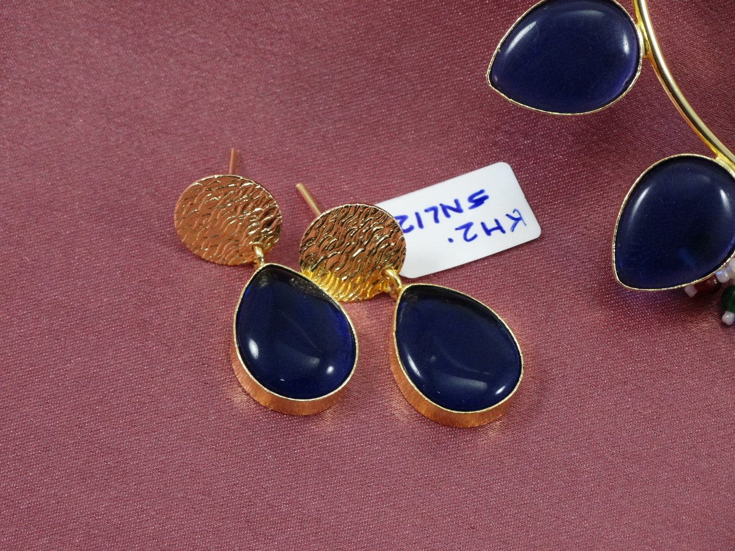 Achala Navy Blue Royal Statement Necklace