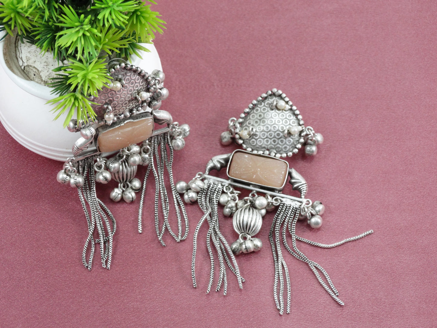 Dhriti  Oxidized Silver Earrings