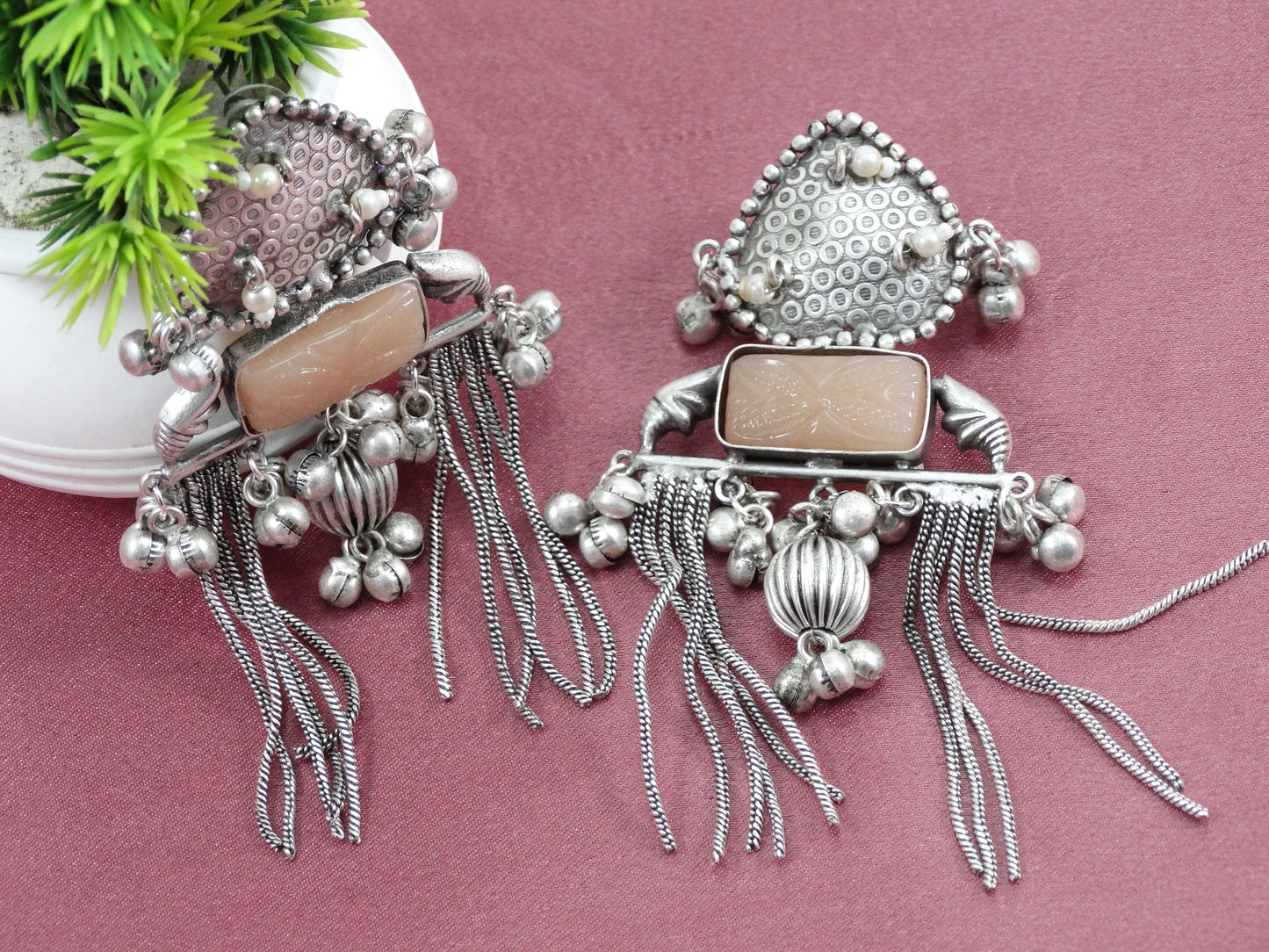Dhriti  Oxidized Silver Earrings