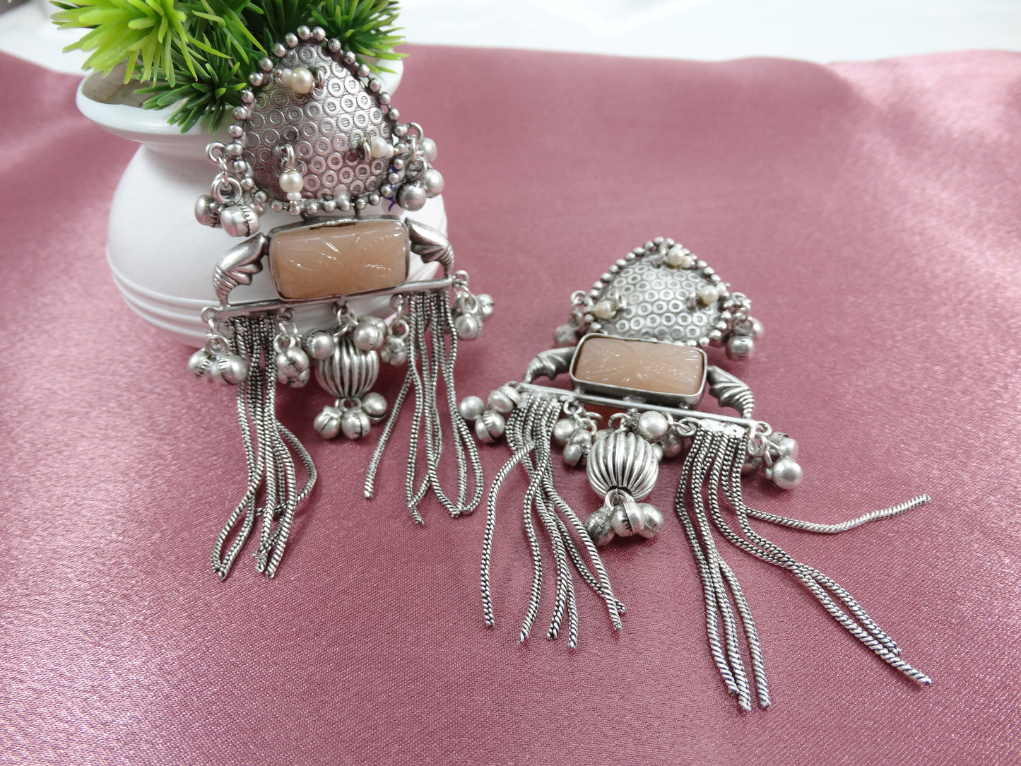 Dhriti  Oxidized Silver Earrings