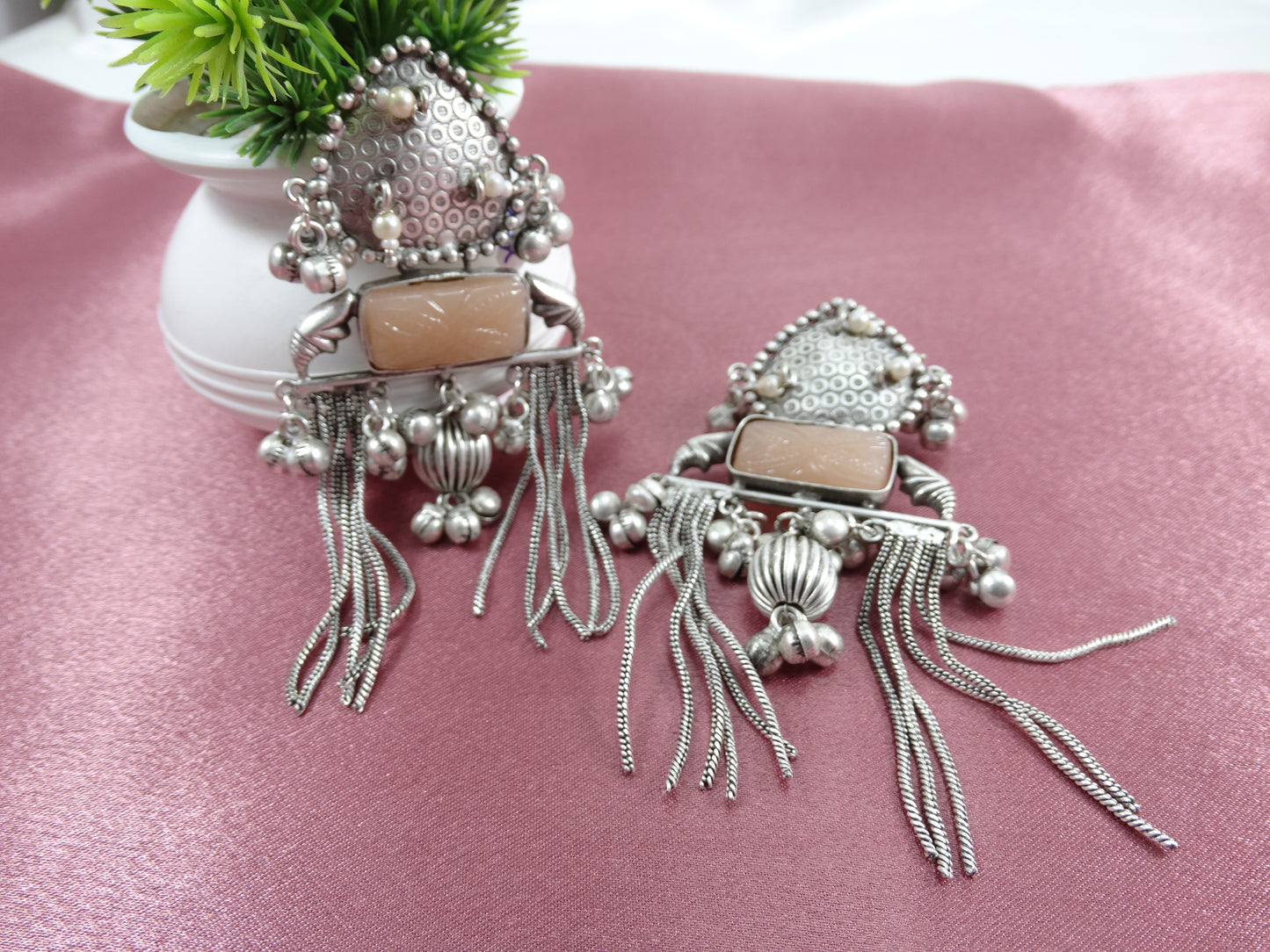 Dhriti  Oxidized Silver Earrings