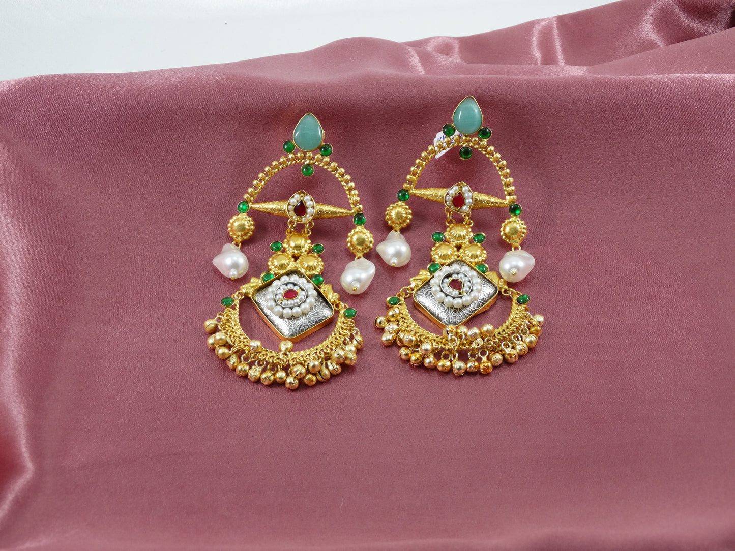 Shambhavi Statement Layered Ghughri Jhumki