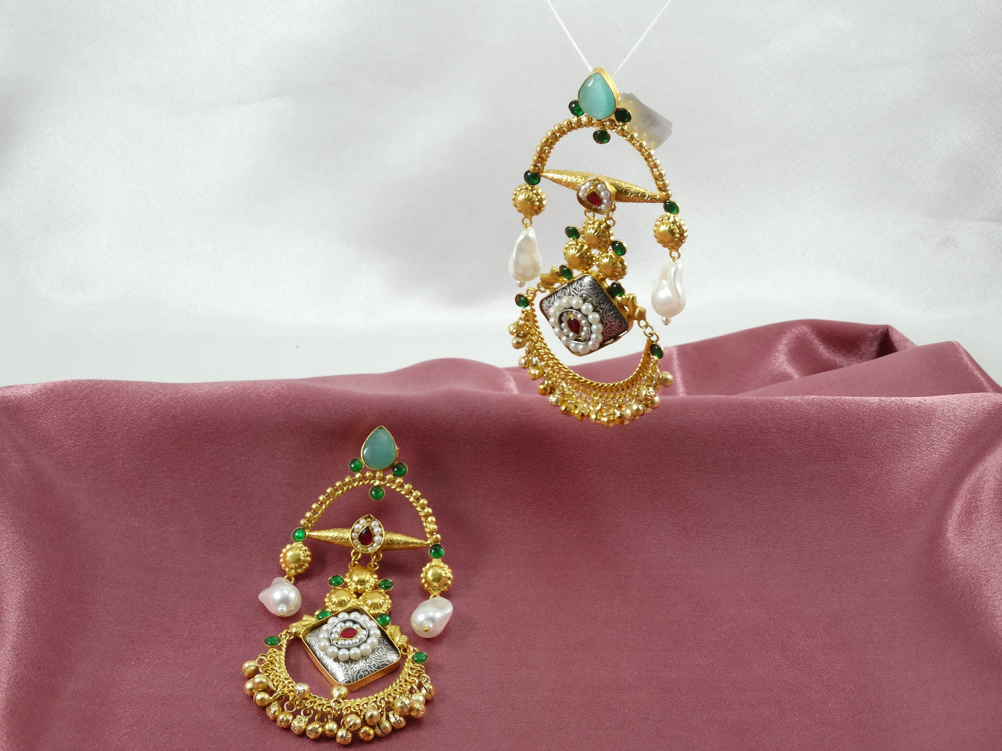 Shambhavi Statement Layered Ghughri Jhumki
