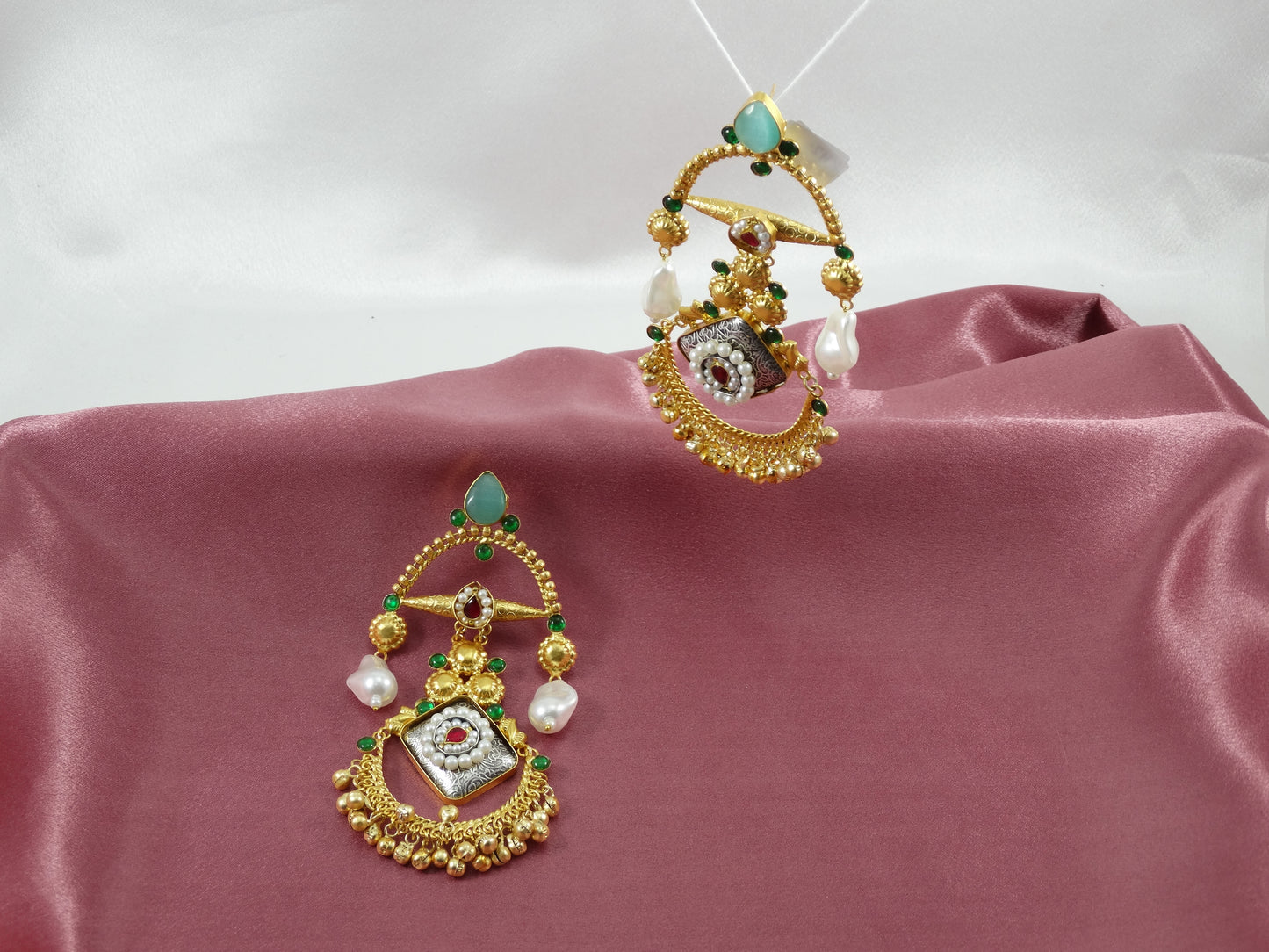 Shambhavi Statement Layered Ghughri Jhumki