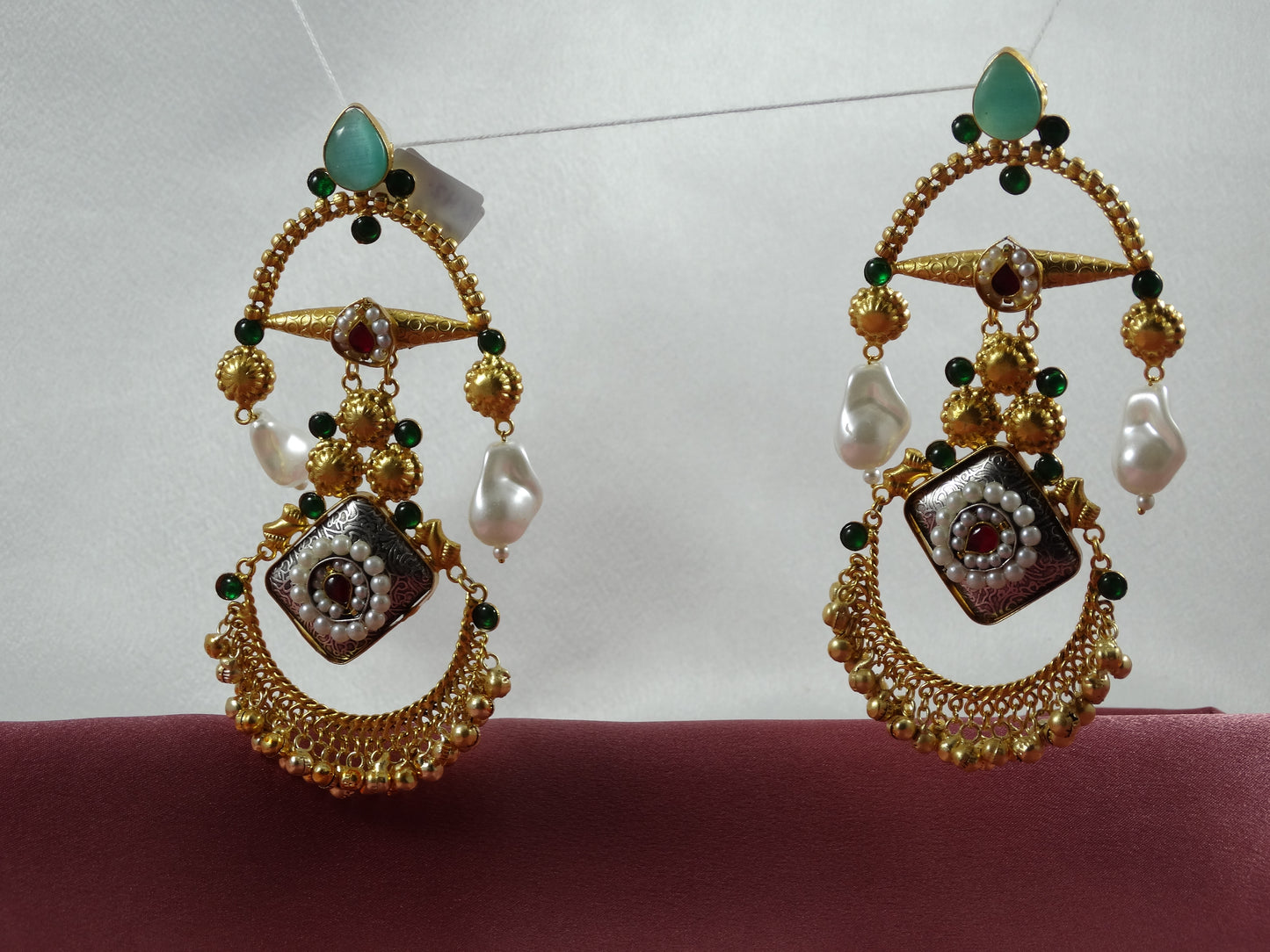 Shambhavi Statement Layered Ghughri Jhumki