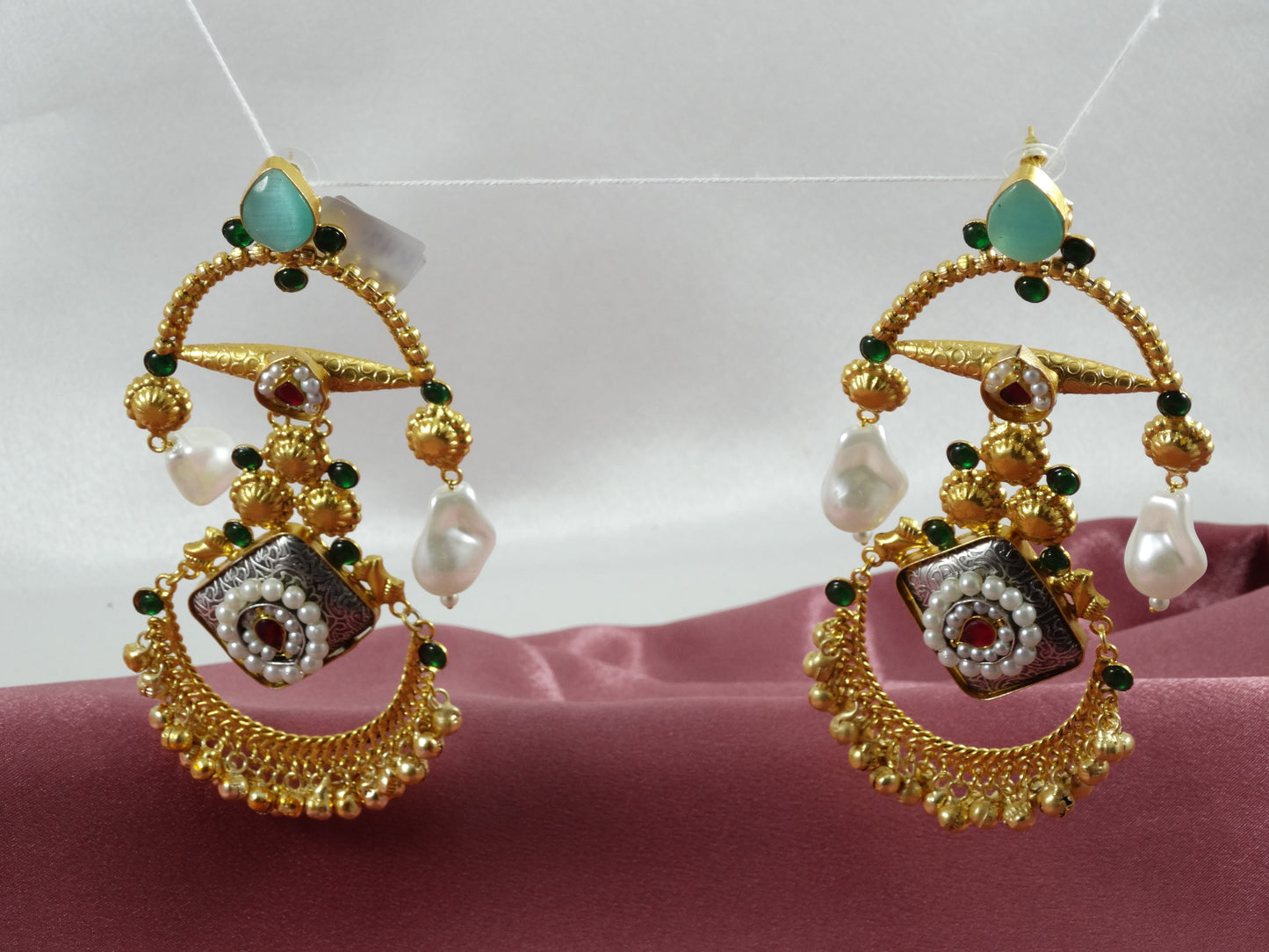 Shambhavi Statement Layered Ghughri Jhumki